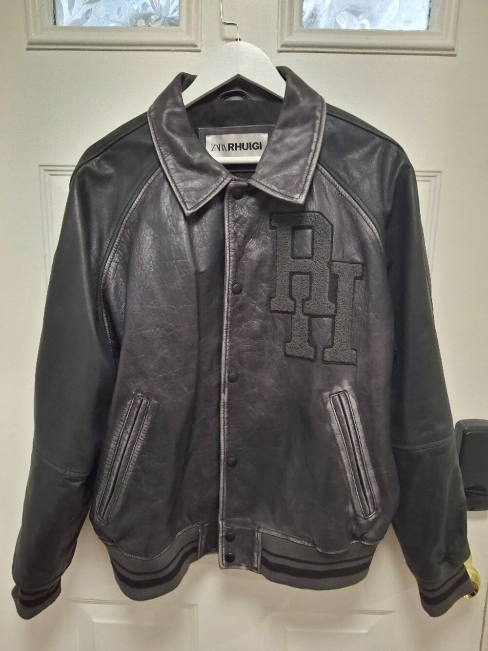Rhuigi x Zara NEW vintage leather jacket Limited Size xl